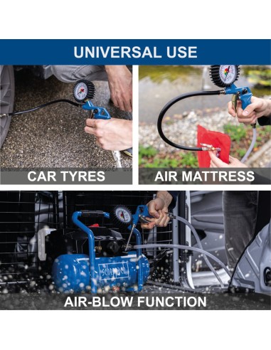 Compressore aria 6lt 2x20V 8bar senza batterie ixes Scheppach c-act160/6-x