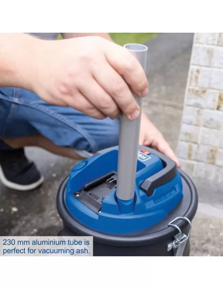 4 - Bidone aspiracenere 20v senza batteria ixes 15lt Scheppach c-avc15-x