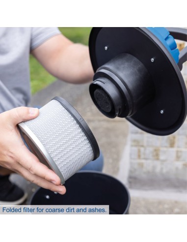 5 - Bidone aspiracenere 20v senza batteria ixes 15lt Scheppach c-avc15-x