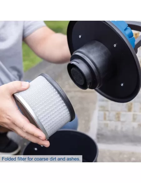 5 - Bidone aspiracenere 20v senza batteria ixes 15lt Scheppach c-avc15-x