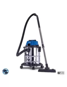 1 - Bidone inox aspiratutto liquidi 20lt 20v ixes senza batteria Scheppach c-nts20-x