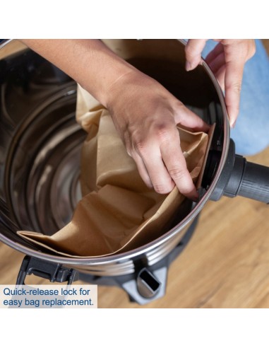 6 - Bidone inox aspiratutto liquidi 20lt 20v ixes senza batteria Scheppach c-nts20-x