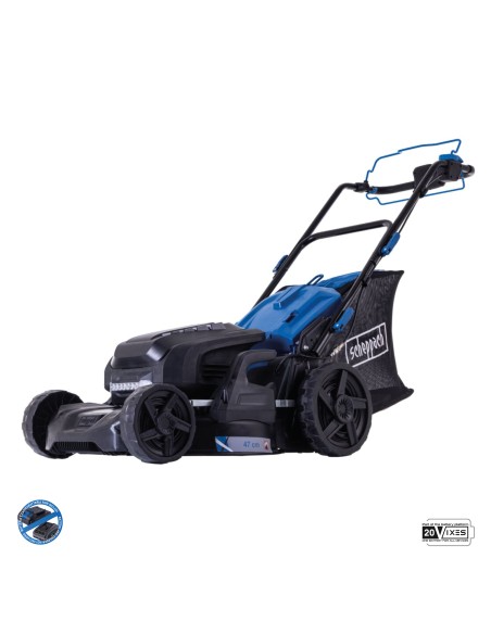 Rasaerba 4in1 brushless 2x20v 47cm senza batteria ixes Scheppach bc-mp470-x