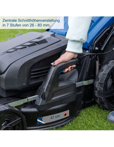 Rasaerba 4in1 brushless 2x20v 47cm senza batteria ixes Scheppach bc-mp470-x