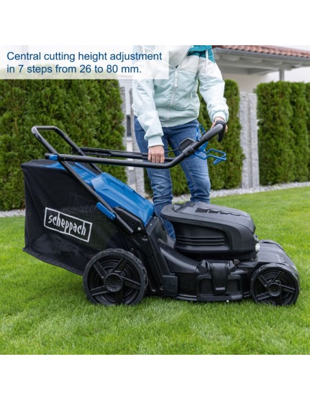 Rasaerba 4in1 brushless 2x20v 47cm senza batteria ixes Scheppach bc-mp470-x