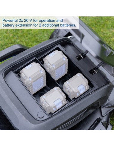 Rasaerba 4in1 brushless 2x20v 47cm senza batteria ixes Scheppach bc-mp470-x