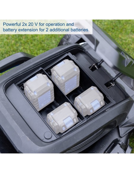 Rasaerba 4in1 brushless 2x20v 47cm senza batteria ixes Scheppach bc-mp470-x