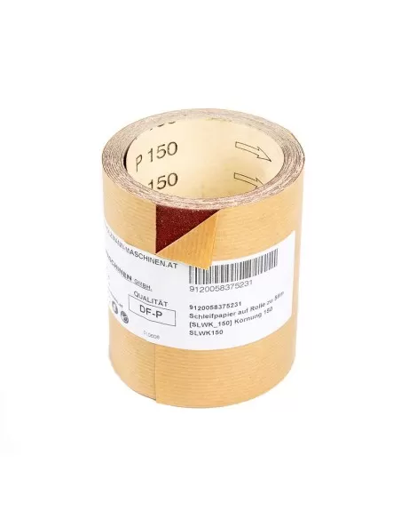 1 - Rotolo carta abrasiva vetrata in corindone 100mm x 5mt gr 150