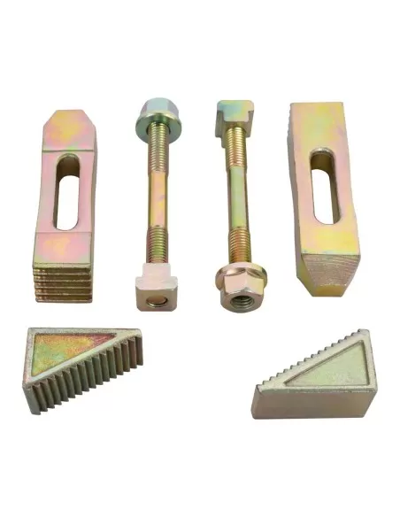 2 - Set 6 staffe staffaggio cava 10 mm x bloccaggio pezzi fresa Holzmann sws6tlgm10