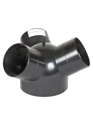 Deviatore a 3 vie x tubo aspiratrucioli 150-3x100 mm Holzmann