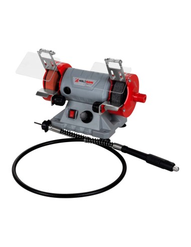 Mini smerigliatrice da banco con albero flessibile Holzmann dsm75set_230v
