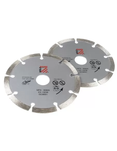 1 - Set 2 dischi diamantati 125 mm Holzmann ws125dts