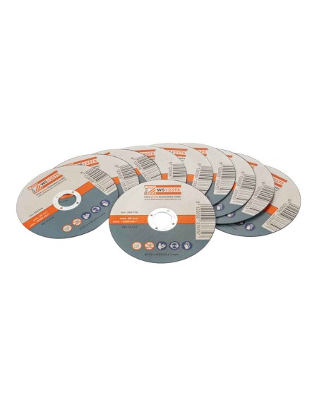 Set 10 dischi abrasivi da taglio metallo 125x1 mm