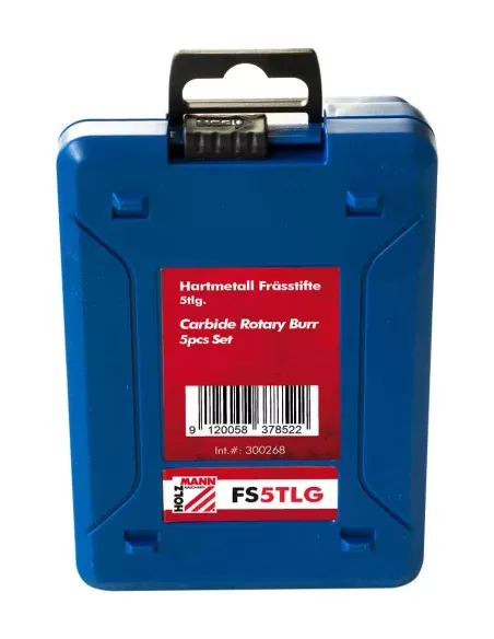 3 - Kit 5 frese lime rotative in metallo duro hm Holzmann fs5tlg