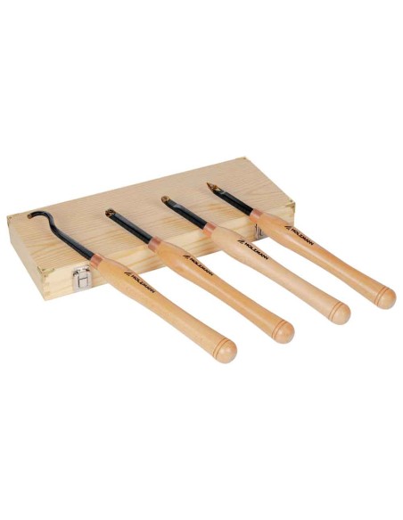 Set 4 sgorbie legno 342mm con placchetta hm intercambiabile hm Holzmann h4tlgs