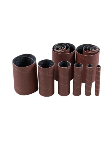 Kit 18 manicotti nastri abrasivi x levigatrice a mandrino gr 120