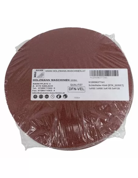 2 - Set 10 dischi abrasivi velcrati in corindone 203mm gr 60/50/100/120