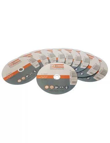 1 - Set 10 dischi abrasivi da taglio metallo 230x1.9 mm