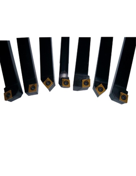 Set 7 utensili x tornio metallo 12mm Holzmann 7tlg12hq