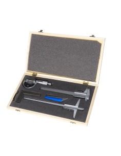Set strumenti di misura calibro-micrometro-squadra Holzmann mwk5