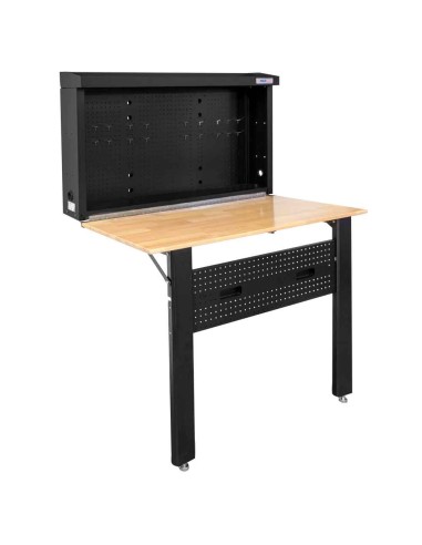 4 - Banco lavoro da parete richiudibile con pannello x chiavi Holzmann wb120fold