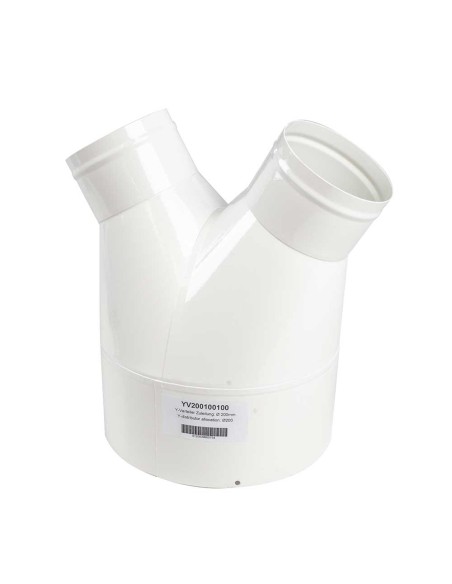 1 - Raccordo tubo y x tubo aspiratrucioli 200-100mm Holzmann yv200100100