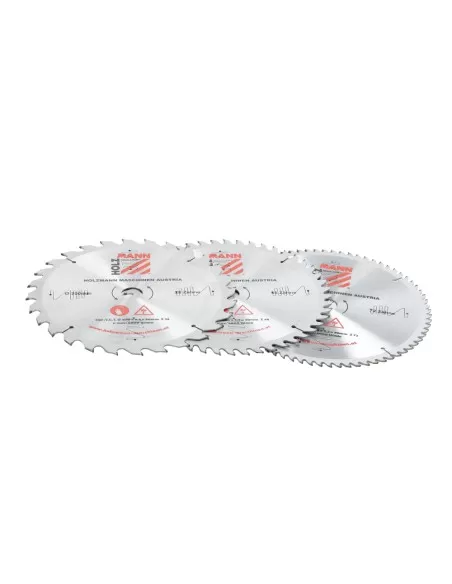 3 - Set 3 lame circolari widia hm x legno 300 z28-z48-z72 Holzmann
