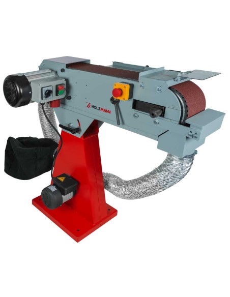 Levigatrice a nastro x metallo con aspiratore 2000x150mm Holzmann msm150abs_400v