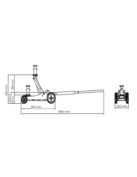 Cric a carrello idraulico 3.0t Holzmann owh3.0