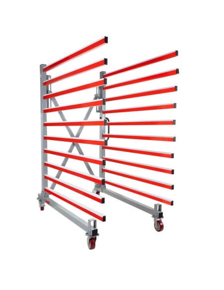 Carrello rastrelliera mobile estendibile per pannelli Holzmann taw140