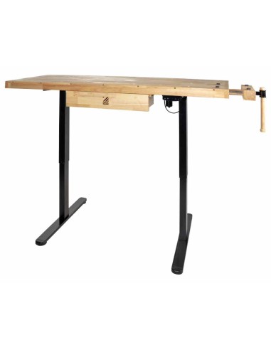 Banco da lavoro in legno regolabile in altezza x falegnameria wb150elift_230v