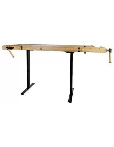 2 - Banco da lavoro in legno regolabile in altezza x falegnameria wb210elift_230v