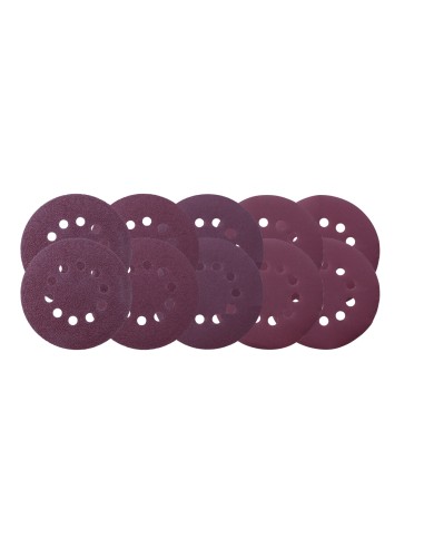 Kit 10 dischi abrasivi 180mm gr40/80/120/180/240
