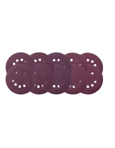 1 - Kit 10 dischi abrasivi 180mm gr40/80/120/180/240