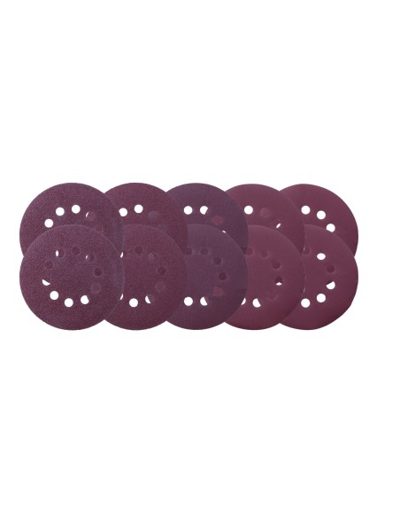 Kit 10 dischi abrasivi 180mm gr40/80/120/180/240 Kit 10 dischi abrasivi 180mm gr40/80/120/180/240