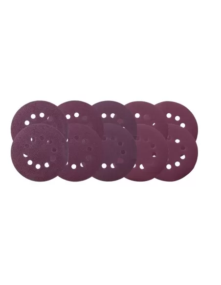 1 - Kit 10 dischi abrasivi 180mm gr40/80/120/180/240