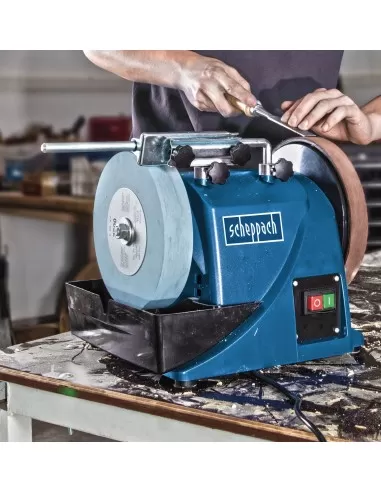 7 - AFFILATRICE A UMIDO ACQUA SCHEPPACH TIGER 2000S AFFILA COLTELLI FORBICI MOLA FOX