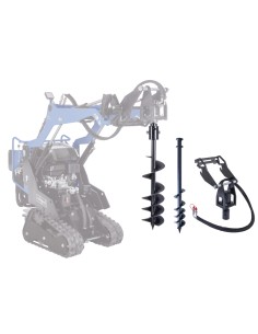 Aggancio con trivelle 100mm e 200mm per mini pala mkl730 Scheppach