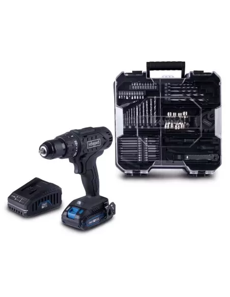 1 - Kit trapano avvitatore con batteria e caricabatteria 20v ixes Scheppach Black c-bsb74/1be-x