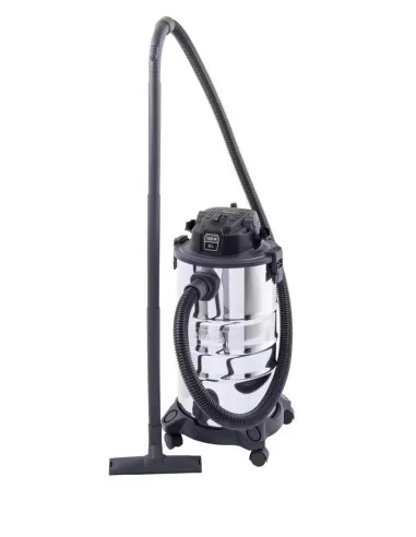 1 - Bidone aspiratutto in inox da 30lt 1300w WDV30V2-BE Scheppach Black