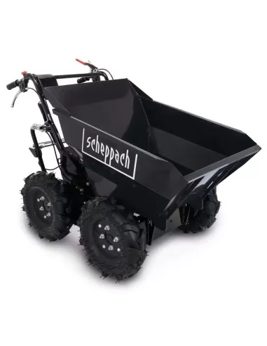 1 - Motocarriola a ruote 4x4 a benzina 196cc 300kg Scheppach Black rd300-be