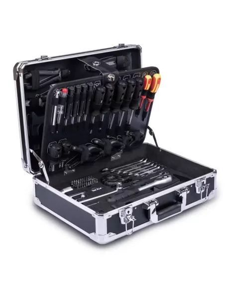 1 - Valigietta portautensili con chiavi 141pz Scheppach Black wzb200-be