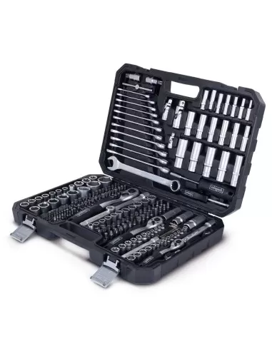 1 - Valigietta portautensili e attrezzi chiavi 218 pz Scheppach Black wzb250-be