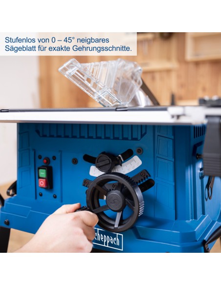 Banco sega circolare 2200W con disco 254 mm Scheppach hs254