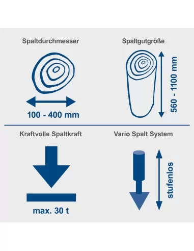 8 - Spaccalegna verticale 5500w 400v + PTO 30t  Scheppach hl3000gm