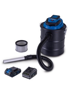 Bidone aspiracenere c-avc15-x con batteria 2,0Ah e caricabatteria ixes Scheppach