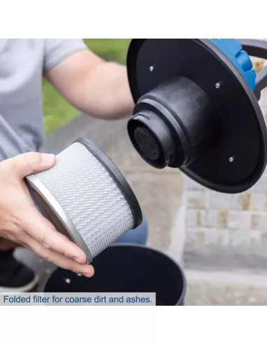 Bidone aspiracenere c-avc15-x con batteria 2,0Ah e caricabatteria ixes Scheppach