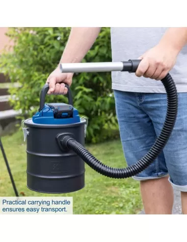 Bidone aspiracenere c-avc15-x con batteria 2,0Ah e caricabatteria ixes Scheppach