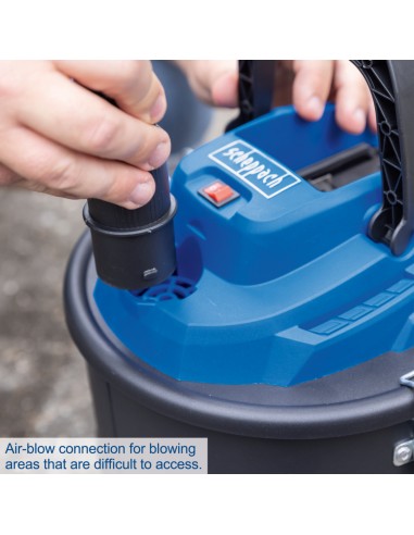 Bidone aspiracenere c-avc15-x con batteria 2,0Ah e caricabatteria ixes Scheppach