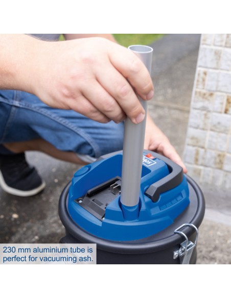 Bidone aspiracenere c-avc15-x con batteria 2,0Ah e caricabatteria ixes Scheppach